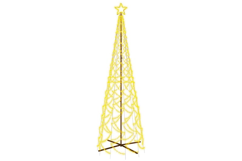 beBasic kegleformet juletræ 100x300 cm 500 LED'er varmt hvidt lys - Plastik juletræ