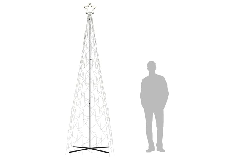 beBasic kegleformet juletræ 100x300 cm 500 LED'er varmt hvidt lys - Plastik juletræ