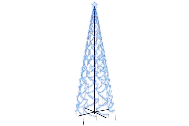beBasic kegleformet juletræ 160x500 cm 1400 LED'er blåt lys - Boligtilbehør - Julepynt & højtidsdekorationer - Juelpynt og juledekoration - Plastik juletræ