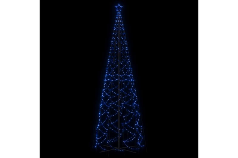 beBasic kegleformet juletræ 160x500 cm 1400 LED'er blåt lys - Boligtilbehør - Julepynt & højtidsdekorationer - Juelpynt og juledekoration - Plastik juletræ