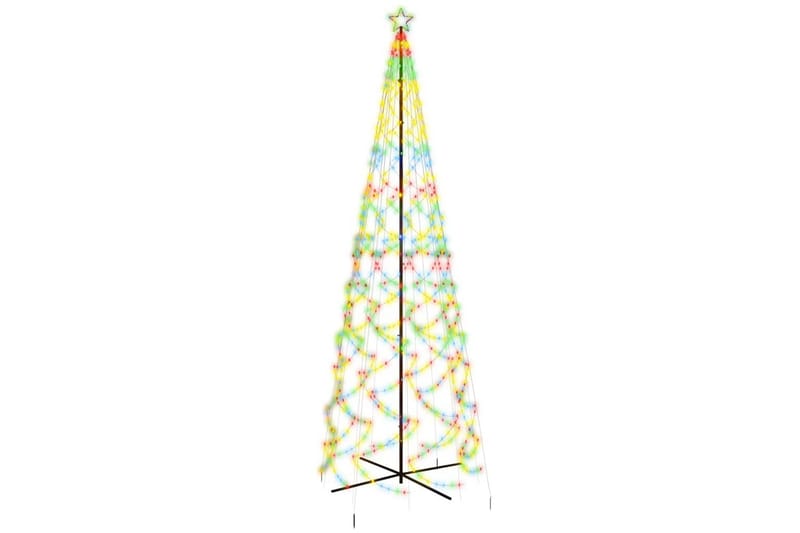 beBasic kegleformet juletræ 160x500 cm 1400 LED'er farverigt lys - Boligtilbehør - Julepynt & højtidsdekorationer - Juelpynt og juledekoration - Plastik juletræ