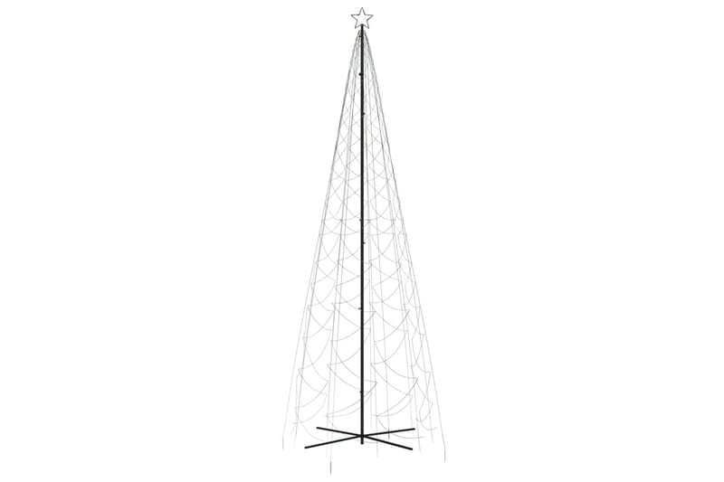 beBasic kegleformet juletræ 160x500 cm 1400 LED'er farverigt lys - Plastik juletræ