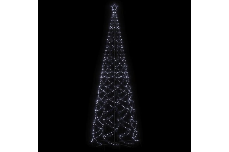 beBasic kegleformet juletræ 160x500 cm 1400 LED'er koldt hvidt lys - Plastik juletræ