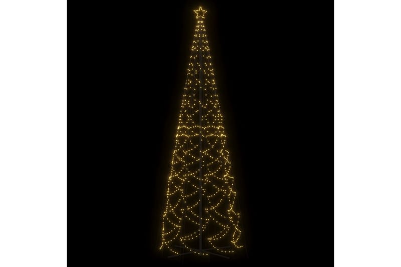 beBasic kegleformet juletræ 160x500 cm 1400 LED'er varmt hvidt lys - Plastik juletræ