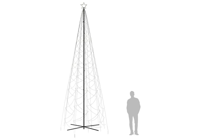 beBasic kegleformet juletræ 160x500 cm 1400 LED'er varmt hvidt lys - Plastik juletræ