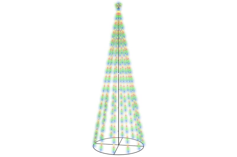 beBasic kegleformet juletræ 160x500 cm 732 LED'er farverigt lys - Plastik juletræ