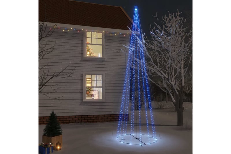 beBasic kegleformet juletræ 230x800 cm 1134 LED'er blåt lys - Boligtilbehør - Julepynt & højtidsdekorationer - Juelpynt og juledekoration - Plastik juletræ