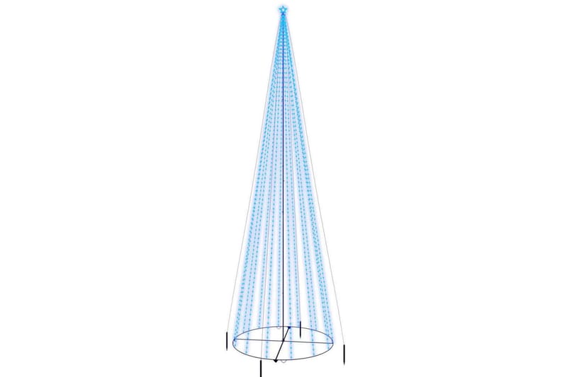beBasic kegleformet juletræ 230x800 cm 1134 LED'er blåt lys - Boligtilbehør - Julepynt & højtidsdekorationer - Juelpynt og juledekoration - Plastik juletræ