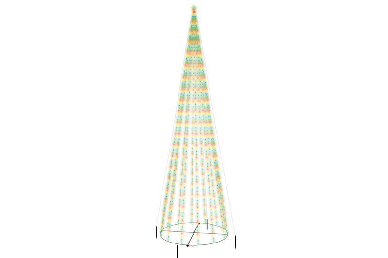 beBasic kegleformet juletræ 230x800 cm 1134 LED'er farverigt lys - Boligtilbehør - Julepynt & højtidsdekorationer - Juelpynt og juledekoration - Plastik juletræ