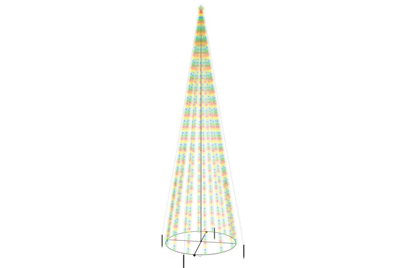 beBasic kegleformet juletræ 230x800 cm 1134 LED'er farverigt lys - Boligtilbehør - Julepynt & højtidsdekorationer - Juelpynt og juledekoration - Plastik juletræ