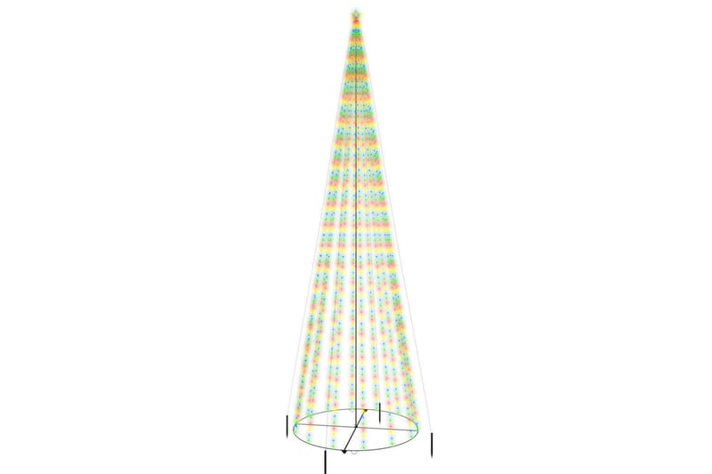 beBasic kegleformet juletræ 230x800 cm 1134 LED'er farverigt lys - Plastik juletræ
