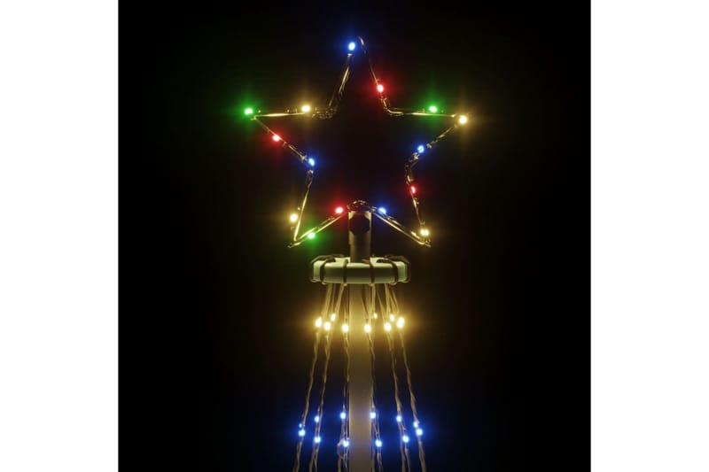 beBasic kegleformet juletræ 230x800 cm 1134 LED'er farverigt lys - Boligtilbehør - Julepynt & højtidsdekorationer - Juelpynt og juledekoration - Plastik juletræ