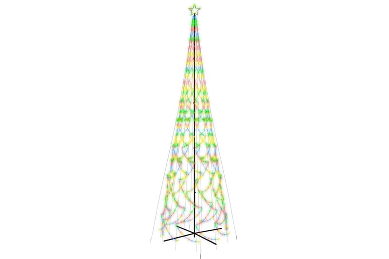 beBasic kegleformet juletræ 230x800 cm 3000 LED'er farverigt lys - Plastik juletræ