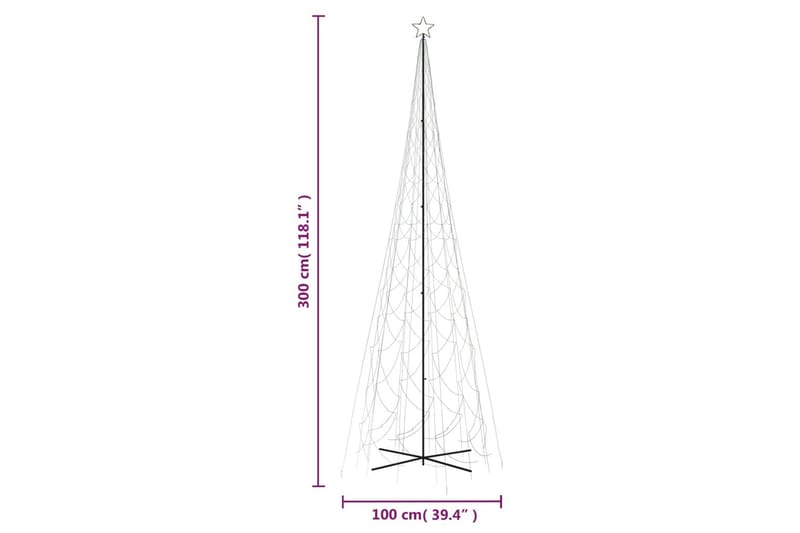 beBasic kegleformet juletræ 230x800 cm 3000 LED'er farverigt lys - Boligtilbehør - Julepynt & højtidsdekorationer - Juelpynt og juledekoration - Plastik juletræ