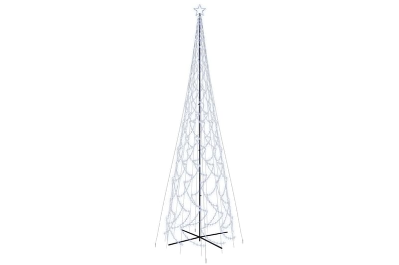 beBasic kegleformet juletræ 230x800 cm 3000 LED'er koldt hvidt lys - Plastik juletræ