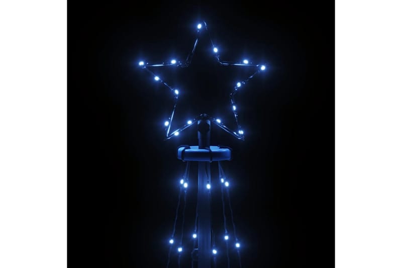 beBasic kegleformet juletræ 70x180 cm 108 LED'er blåt lys - Plastik juletræ