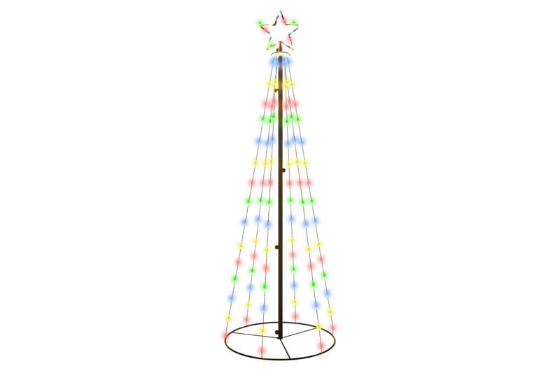beBasic kegleformet juletræ 70x180 cm 108 LED'er farverigt lys - Boligtilbehør - Julepynt & højtidsdekorationer - Juelpynt og juledekoration - Plastik juletræ