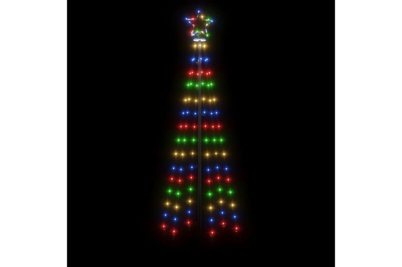beBasic kegleformet juletræ 70x180 cm 108 LED'er farverigt lys - Boligtilbehør - Julepynt & højtidsdekorationer - Juelpynt og juledekoration - Plastik juletræ