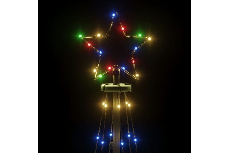 beBasic kegleformet juletræ 70x180 cm 108 LED'er farverigt lys - Boligtilbehør - Julepynt & højtidsdekorationer - Juelpynt og juledekoration - Plastik juletræ