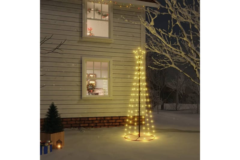 beBasic kegleformet juletræ 70x180 cm 108 LED'er varmt hvidt lys - Plastik juletræ