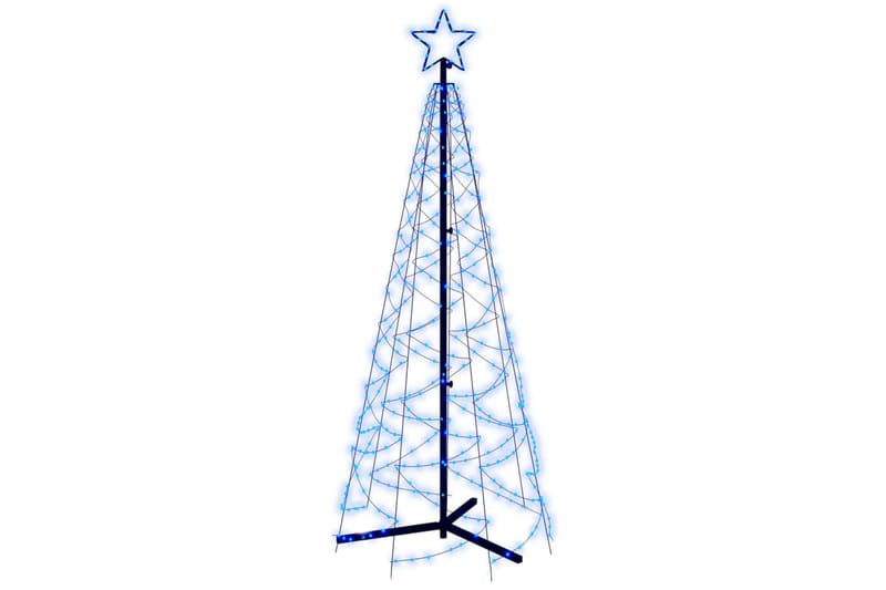 beBasic kegleformet juletræ 70x180 cm 200 LED'er blåt lys - Plastik juletræ