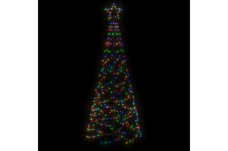 beBasic kegleformet juletræ 70x180 cm 200 LED'er farverigt lys - Plastik juletræ