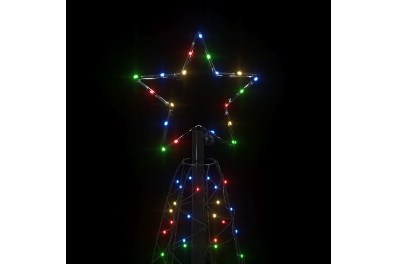 beBasic kegleformet juletræ 70x180 cm 200 LED'er farverigt lys - Plastik juletræ