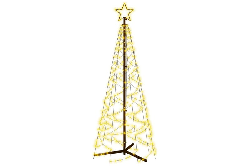 beBasic kegleformet juletræ 70x180 cm 200 LED'er varmt hvidt lys - Plastik juletræ