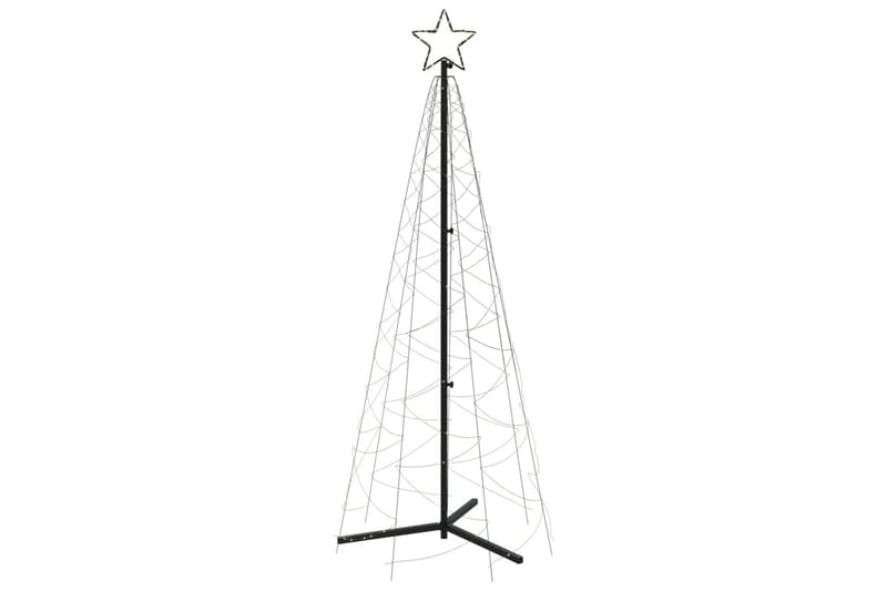 beBasic kegleformet juletræ 70x180 cm 200 LED'er varmt hvidt lys - Plastik juletræ