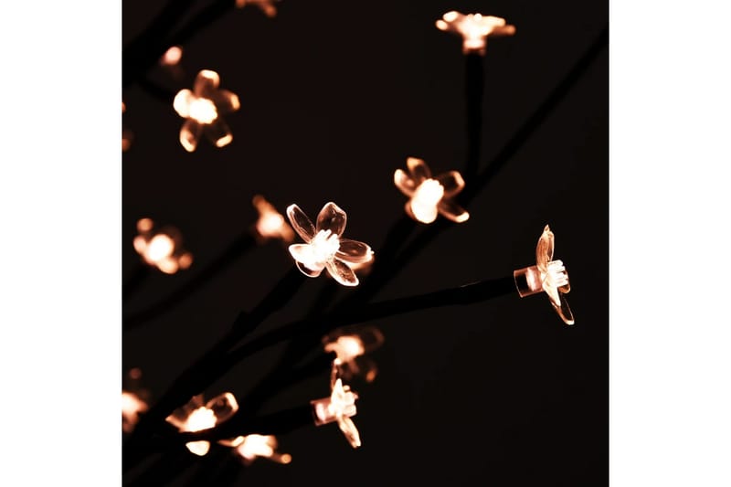 beBasic kirsebærtræ med LED-lys 120 cm 84 LED'er varmt hvidt lys - Plastik juletræ