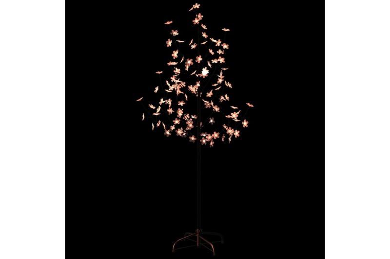 beBasic kirsebærtræ med LED-lys 120 cm 84 LED'er varmt hvidt lys - Plastik juletræ