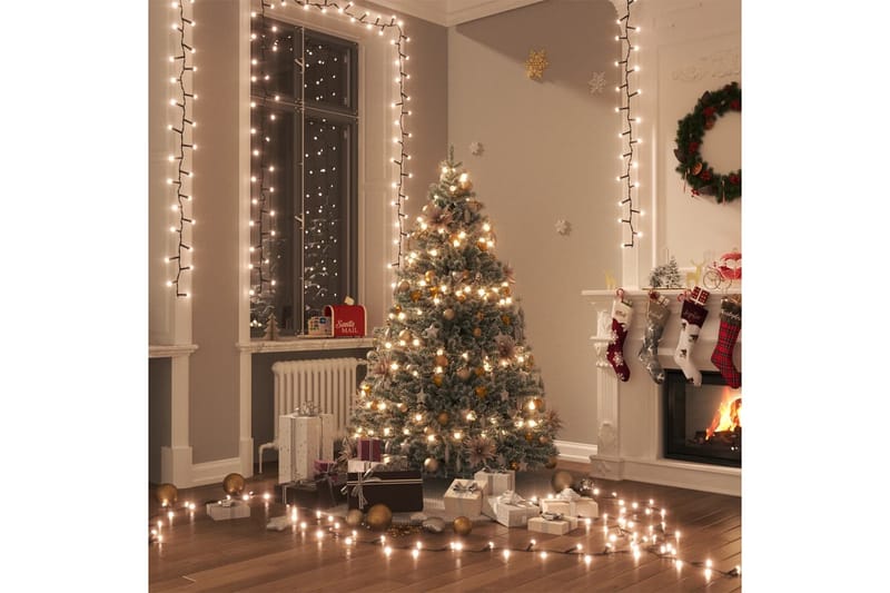 beBasic kompakt LED-lyskæde 400 LED'er 15 m PVC varmt hvidt lys - Julelys - Juelpynt og juledekoration