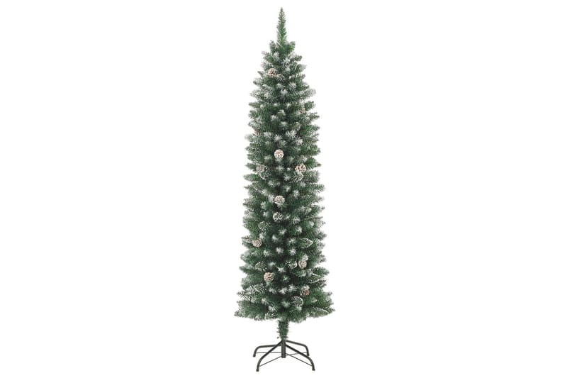beBasic kunstigt smalt juletræ med juletræsfod 180 cm PVC - Boligtilbehør - Julepynt & højtidsdekorationer - Juelpynt og juledekoration - Plastik juletræ