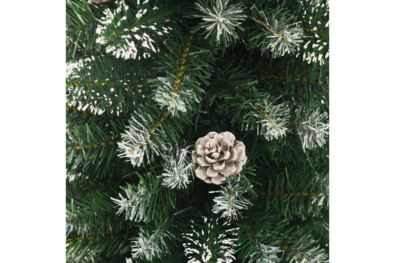 beBasic kunstigt smalt juletræ med juletræsfod 240 cm PVC - Boligtilbehør - Julepynt & højtidsdekorationer - Juelpynt og juledekoration - Plastik juletræ