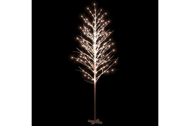 beBasic LED-birketræ 672 cm 400 LED'er varmt hvidt lys hvid - Boligtilbehør - Julepynt & højtidsdekorationer - Juelpynt og juledekoration - Plastik juletræ