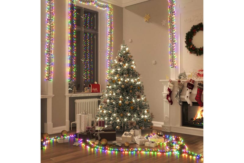 beBasic LED-lyskæde 400 LED'er 8 m PVC flerfarvet lys - Julelys - Juelpynt og juledekoration