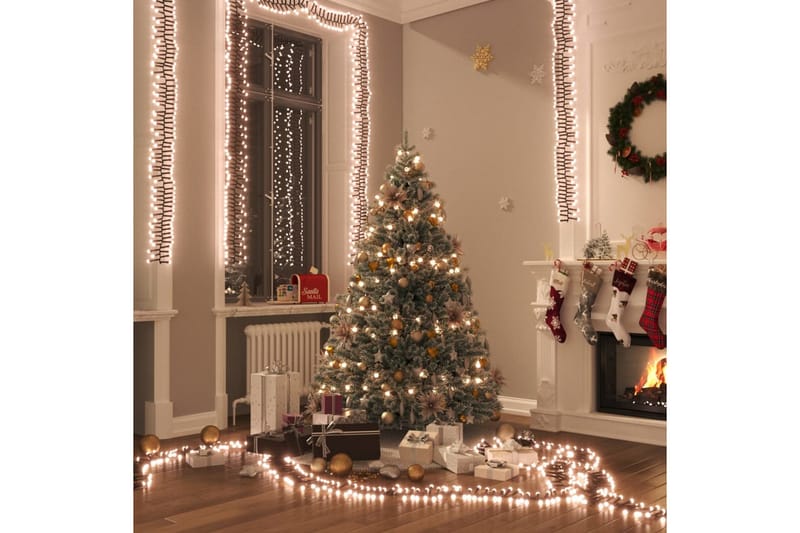 beBasic LED-lyskæde 400 LED'er 8 m PVC varmt hvidt lys - Julelys - Juelpynt og juledekoration