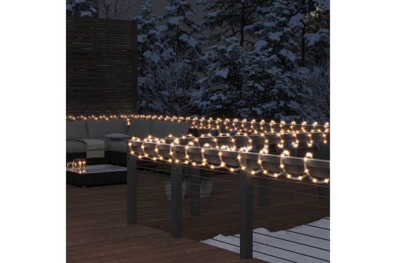 beBasic lyskæde med 120 LED'er 5 m PVC varmt hvidt lys - Hvid - Julelys - Juelpynt og juledekoration