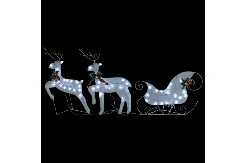 beBasic rensdyr og kane 100 LED'er udendørs juledekoration akryl hvid - Hvid - Boligtilbehør - Julepynt & højtidsdekorationer - Juelpynt og juledekoration - Juleengel & julefigur