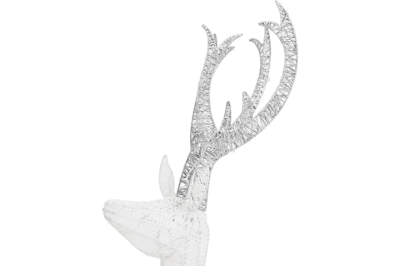 beBasic rensdyrfamilie 201 LED'er juledekoration hvid og sølvfarvet - Hvid - Julelys - Juelpynt og juledekoration