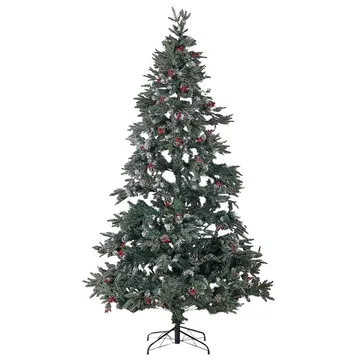 Denali Plastgran 240 cm - Grøn/Rød/Hvid - Boligtilbehør - Julepynt & højtidsdekorationer - Juelpynt og juledekoration - Plastik juletræ