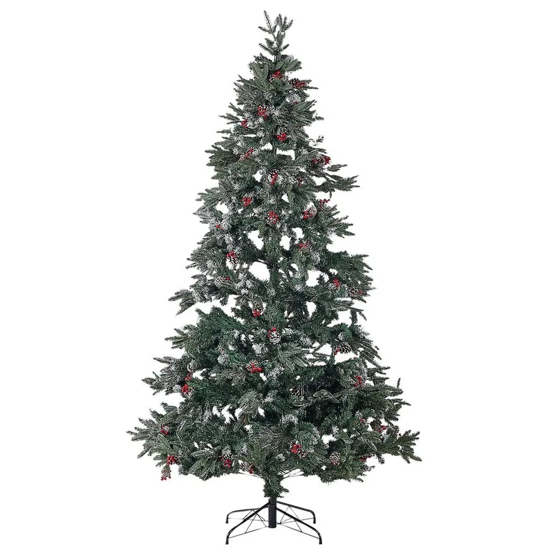 Denali Plastgran 240 cm - Grøn/Rød/Hvid - Boligtilbehør - Julepynt & højtidsdekorationer - Juelpynt og juledekoration - Plastik juletræ