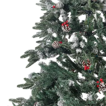 Denali Plastgran 240 cm - Grøn/Rød/Hvid - Boligtilbehør - Julepynt & højtidsdekorationer - Juelpynt og juledekoration - Plastik juletræ