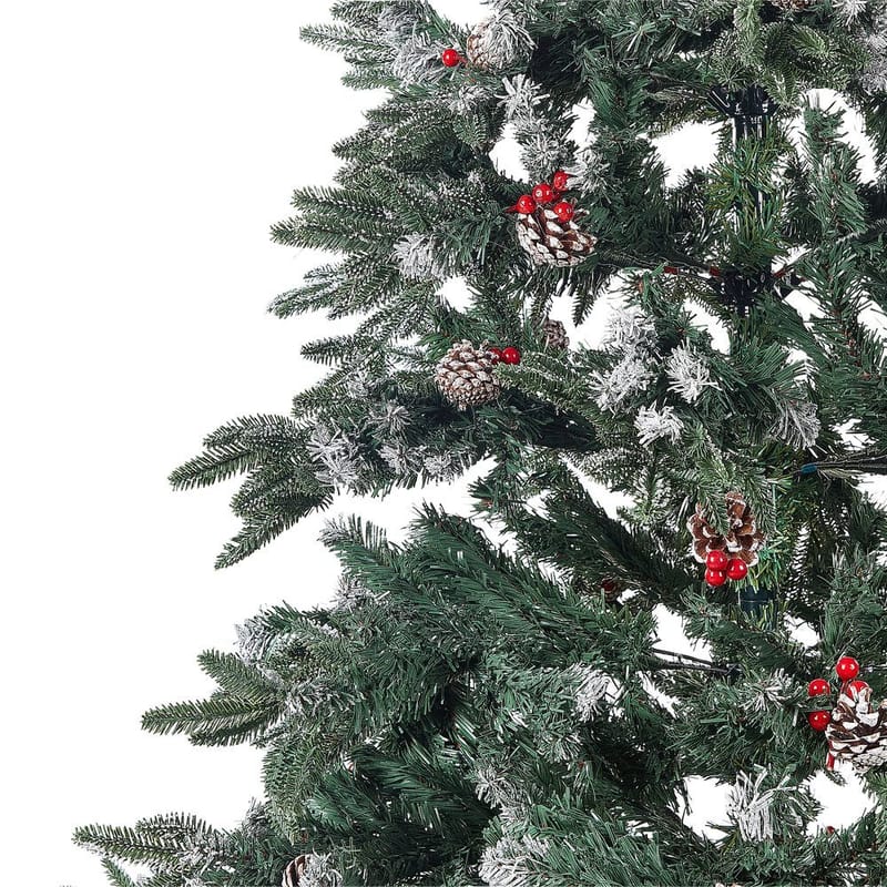 Denali Plastgran 240 cm - Grøn/Rød/Hvid - Boligtilbehør - Julepynt & højtidsdekorationer - Juelpynt og juledekoration - Plastik juletræ