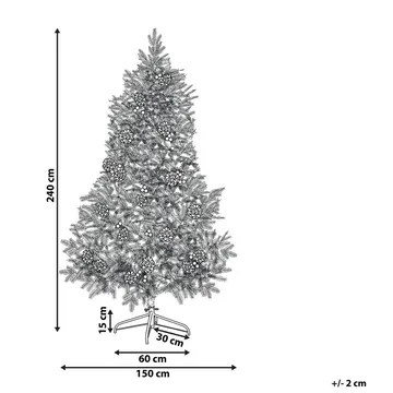 Denali Plastgran 240 cm - Grøn/Rød/Hvid - Boligtilbehør - Julepynt & højtidsdekorationer - Juelpynt og juledekoration - Plastik juletræ