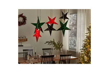 Hängande dekorationer Beliani Motti set om 2 Grön, 45x18x45 cm Black 45x18x45 cm - Boligtilbehør - Julepynt & højtidsdekorationer - Juelpynt og juledekoration - Juleengel & julefigur