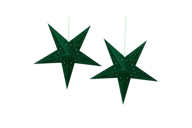 Hängande dekorationer Beliani Motti set om 2 Grön, 45x18x45 cm Dark green 60x18x60 cm, undefined
