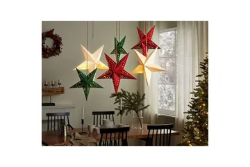 Hängande dekorationer Beliani Motti set om 2 Grön, 45x18x45 cm Green 45x18x45 cm - Boligtilbehør - Julepynt & højtidsdekorationer - Juelpynt og juledekoration - Juleengel & julefigur