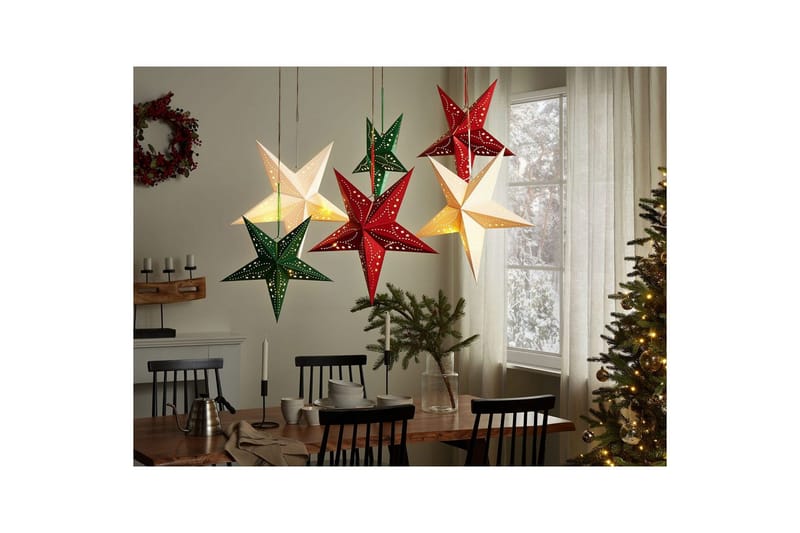Hängande dekorationer Beliani Motti set om 2 Grön, 45x18x45 cm Green 45x18x45 cm - Boligtilbehør - Julepynt & højtidsdekorationer - Juelpynt og juledekoration - Juleengel & julefigur
