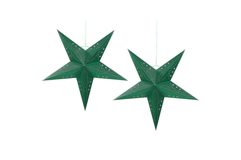 Hängande dekorationer Beliani Motti set om 2 Grön, 45x18x45 cm Green 60x18x60 cm, undefined